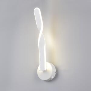 Reality Leuchten Aplică de perete LED Ginko, alb mat, metal, înălțime 45,5 cm, Alb, Camera de zi / sufragerie, Metal, Modern