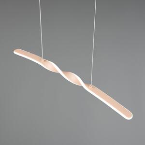 Reality Leuchten Lampă suspendată LED Ginko, nisip, metal, lungime 79 cm, Bej, Camera de zi / sufragerie, Metal, Modern
