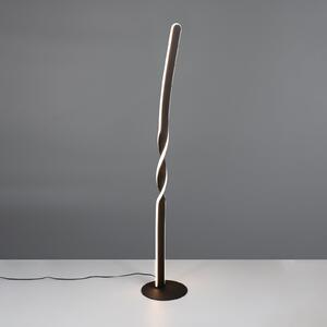 Reality Leuchten Lampadar LED Ginko, negru mat, metal, înălțime 110 cm, Negru, Camera de zi / sufragerie, Metal, Modern