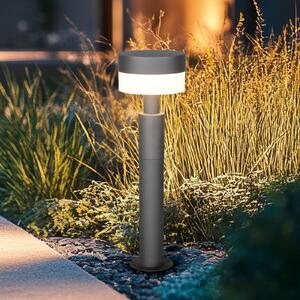 Trio Lighting Lampă cu soclu LED Mackenzie, înălțime 50 cm, antracit, aluminiu turnat, Gri, Aluminiu, Modern