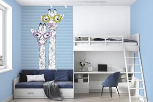 Fototapet O girafă purtând ochelari, Fototapet animale, Fototapet populare, u99418 - Tapeko.ro