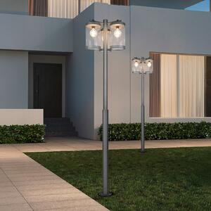 Trio Lighting Lumină exterioară Sambesi, H 240 cm, antracit, senzor crepuscular, Gri, Aluminiu, Modern