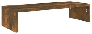 Suport de monitor stejar fumuriu, 60x23,5x12 cm, lemn prelucrat