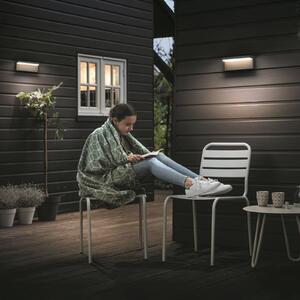 Philips LED lampă de perete pentru exterior Bustan pachet 2 bucăți, 2.700K, Gri, Aluminiu, Modern, Perete unghiular