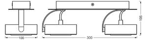 OSRAM Spot LED VENUS, alb, 2 becuri, metal 3.000 K, Alb, Camera de zi / sufragerie, Metal, Modern