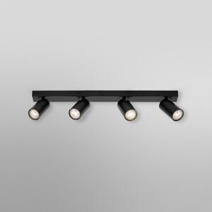 OSRAM Spot de tavan OCTAGON negru 4 becuri GU10-LED 927 dimabil, reglabil, Negru, Camera de zi / sufragerie, Metal, Modern