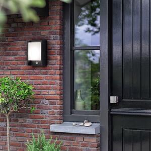Philips Aplică de perete LED Arbour UE, pachet 2, senzor, 2.700 K, Negru, Aluminiu, Modern