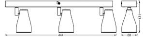 OSRAM Spot de tavan PEAR, alb, 3 becuri, GU10-LED 2.700 K, Alb, Plastic