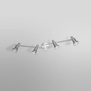 OSRAM Spot de tavan OSRAM, argintiu, metal 4 becuri GU10-LED 2.700 K, Metalic, Aluminiu