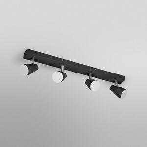 OSRAM Spot de tavan PEAR, negru, 4 becuri, GU10-LED 2.700 K, Negru, Plastic