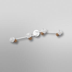 OSRAM Spot de tavan CORK, alb, cu 4 becuri, dimabil, GU10, reglabil, Alb, Camera de zi / sufragerie, Metal