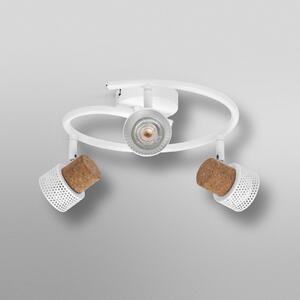 OSRAM Spot de tavan CORK SPIRAL, alb, cu 3 becuri, dimabil, GU10, reglabil, Alb, Camera de zi / sufragerie, Metal