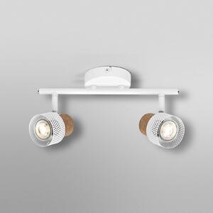 OSRAM Spot de tavan CORK, alb, 2 spoturi, GU10-LED, 927, dimabil, reglabil, Alb, Camera de zi / sufragerie, Metal