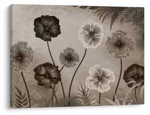 Tablou - Flori desenate (70x50 cm)