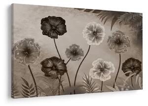 Tablou - Flori desenate (90x60 cm)