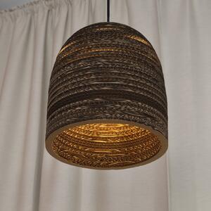 OSRAM Lampa suspendată BALL BELL, maro, Ø 26 cm, carton ondulat, E27, reglabil, Maro / Rugină, Camera de zi / sufragerie, Hârtie / Carton