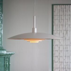 Markslöjd Lampa suspendată Piny, albă, Ø 57 cm, metal, E27, Alb, Camera de zi / sufragerie, Metal, Modern