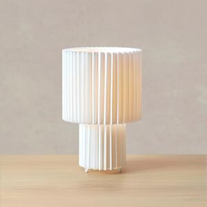 Markslöjd Lampă de masă Catis, alb, 32 cm înălțime, textil, E27, Alb, Camera de zi / sufragerie, Plastic, Modern