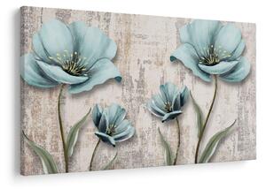 Tablou - Flori texturate (90x60 cm)
