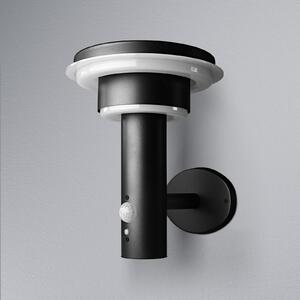 OSRAM Aplică LED ENDURA STYLE SOLAR DOUBLE CIRCLE negru, reglabil, Negru, Oțel inoxidabil, Modern
