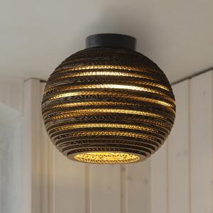 OSRAM Plafonieră BALL, maro, Ø 26 cm, carton ondulat, E27, reglabil, Maro / Rugină, Camera de zi / sufragerie, Hârtie / Carton