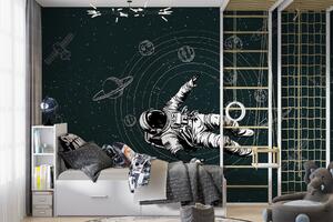 Fototapet Un astronaut plutind în spațiu, Fototapet spațiu cosmic, Fototapet populare, w00712v2 - Tapeko.ro