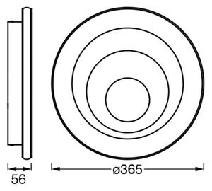 OSRAM plafonieră LED ORBIS SPIRAL ROUND, Ø 37 cm, albă 38 W, Alb, Camera de zi / sufragerie, Metal, Modern