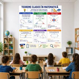 Plansa Educativa Teoreme Clasice in Matematica
