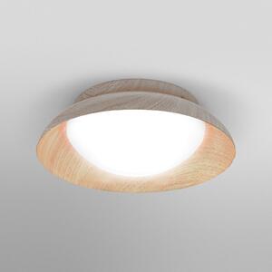 OSRAM Plafonieră ORBIS Milan, lemn, Ø 31 cm, metal/sticlă, reglabil, Lemn, Camera de zi / sufragerie, Metal, Modern