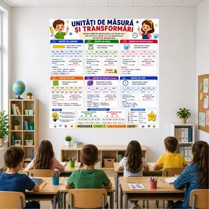 Plansa Educativa Unitati de Masura si Transformari