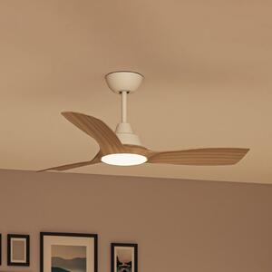 Philips Ventilator cu LED Olas, Ø 106 cm, maro/alb, CCT, reglabil, Alb, Camera de zi / sufragerie, Plastic, Modern