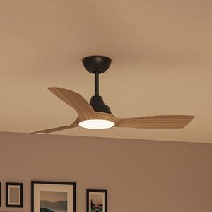 Philips Ventilator cu LED Olas, Ø 106 cm, maro/negru, CCT, reglabil, Negru, Camera de zi / sufragerie, Plastic, Modern