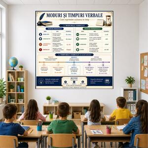 Plansa Educativa Moduri si Timpuri Verbale