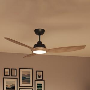 Philips Ventilator cu LED Olas, Ø 132 cm, maro/negru, CCT, reglabil, Negru, Camera de zi / sufragerie, Plastic, Modern