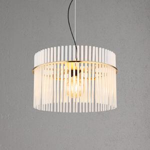 Globo Lampă suspendată Gorley, Ø 40 cm, auriu, sticlă, reglabil, Auriu / Alamă, Camera de zi / sufragerie, Sticlă