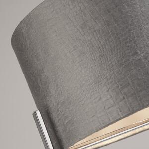 Searchlight Plachetă Kyran, gri, metal, catifea, Ø 40 cm, E27, reglabil, Gri, Camera de zi / sufragerie, Țesătură / Textil, Modern