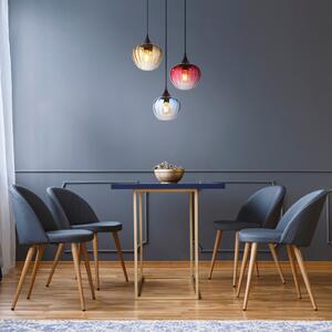 Globo Lampă suspendată Sander, Ø 45 cm, colorată, sticlă, 3 becuri., reglabil, Multicolor, Camera de zi / sufragerie, Sticlă