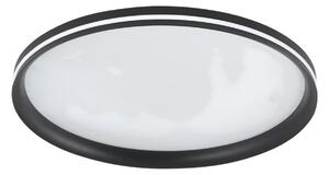 Fabas Luce Plafonieră LED Isy, negru, Ø 55 cm, metal, CCT, dimabilă, reglabil, Negru, Camera de zi / sufragerie, Metal, Modern