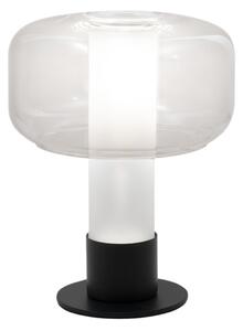 Fabas Luce Lampa de masă Flick, transparentă, sticlă, 28 cm, dimabilă, E14, reglabil, Transparent, Camera de zi / sufragerie, Sticlă, Modern