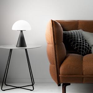 Fabas Luce Lampa de masă LED Blip, negru/alb, sticlă, CCT, dimmer tactil, reglabil, Negru, Camera de zi / sufragerie, Sticlă, Modern