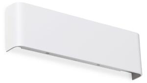 IDEAL LUX Aplică de perete Delta, albă, lățime 30 cm, 3.000 K, Alb, Camera de zi / sufragerie, Aluminiu, Modern, Perete unghiular