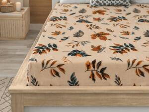 Cearsaf Cocolino microplus cu elastic AUTUMNA 200x200 cm crem