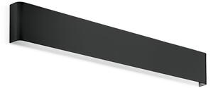 IDEAL LUX Aplică de perete LED Delta, negru, lățime 61 cm, 3.000 K, Negru, Camera de zi / sufragerie, Aluminiu, Modern, Perete unghiular