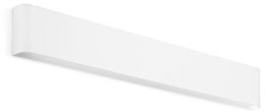IDEAL LUX Aplică de perete Delta, albă, lățime 61 cm, 3.000 K, Alb, Camera de zi / sufragerie, Aluminiu, Modern, Perete unghiular