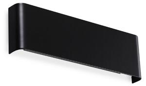 IDEAL LUX Aplică de perete LED Delta, negru, lățime 30 cm, 3.000 K, Negru, Camera de zi / sufragerie, Aluminiu, Modern, Perete unghiular
