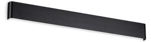 IDEAL LUX Aplică de perete Delta, negru, lățime 83 cm, 3.000 K, Negru, Camera de zi / sufragerie, Aluminiu, Modern, Perete unghiular