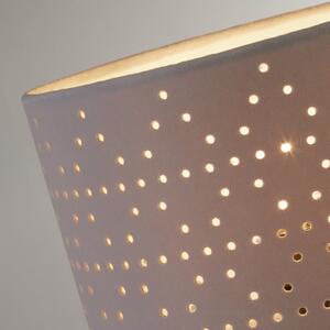 Searchlight Lampa de masă Taave, gri/negru, textil, metal, 27 cm, E14, Gri, Camera de zi / sufragerie, Țesătură / Textil, Modern