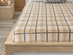 Cearsaf Cocolino microplus cu elastic PLAID 200x200 cm crem