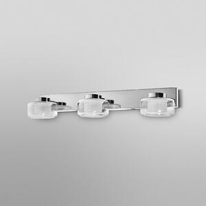 OSRAM Aplică LED ORBIS FLAME, crom, 3 becuri, CCT, IP44, Metalic, Baie, Metal, Modern