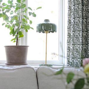 PR Home Lampă de masă Wells, verde/auriu, înălțime 50 cm, Verde, Camera de zi / sufragerie, Metal